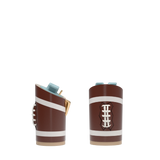 Cylinder Block Heel Kit 4 Football, back view. Pashion convertible heels go from heel to flat and are customizable with interchangeable heel kits.