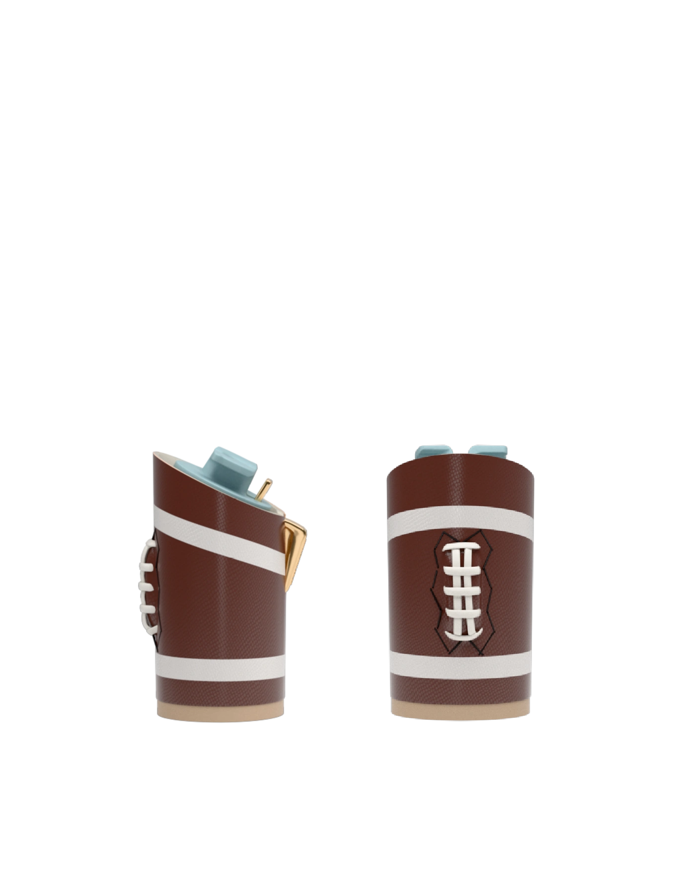Cylinder Block Heel Kit 4 Football, back view. Pashion convertible heels go from heel to flat and are customizable with interchangeable heel kits.