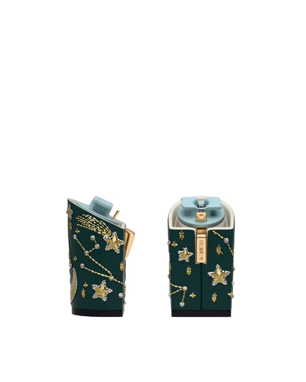 Block Heel Kit 4 Forest Constellation Embroidery, 4-inch interchangeable block heel. Pashion convertible heels go from heel to flat and are customizable with interchangeable heel kits.
