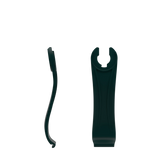 Stelo - Forest Green, product view. Pashion convertible heels go from heel to flat and are customizable with interchangeable heel kits.