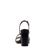 Gia Sandal - Coal Black Leather 4 Block