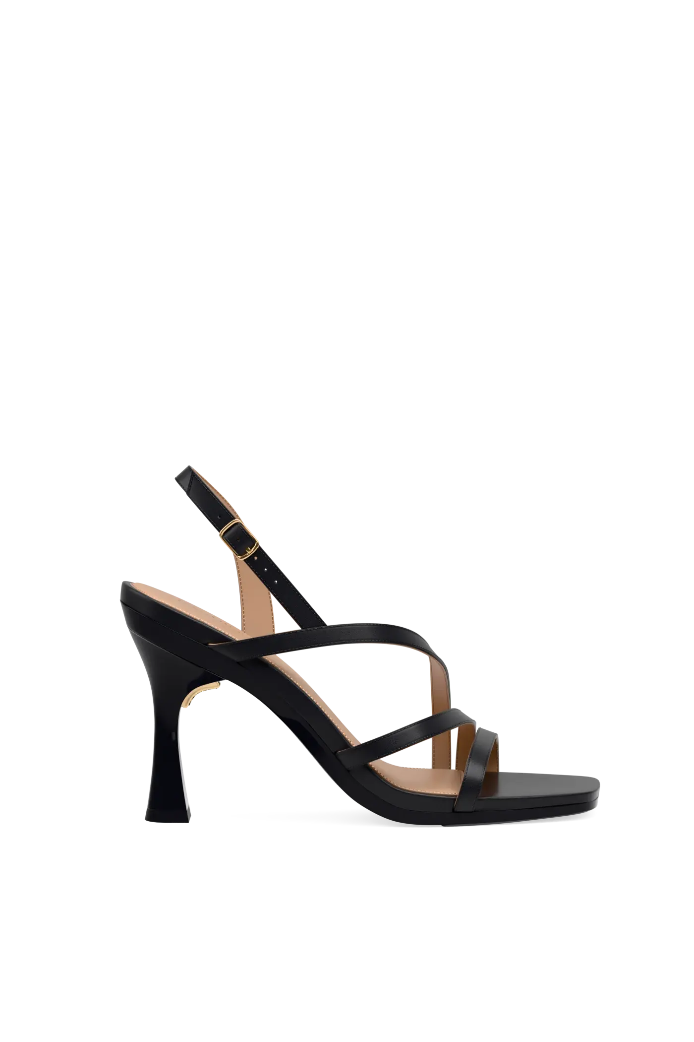 The Gia - Coal Leather 4 Flare Stiletto