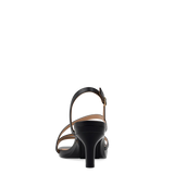 Gia Sandal - Coal Black Leather 3 Stiletto