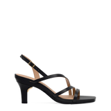 Gia Sandal - Coal Black Leather 3 Stiletto