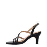 Gia Sandal - Coal Black Leather 3 Stiletto