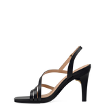 Gia Sandal - Coal Black Leather 4 Stiletto