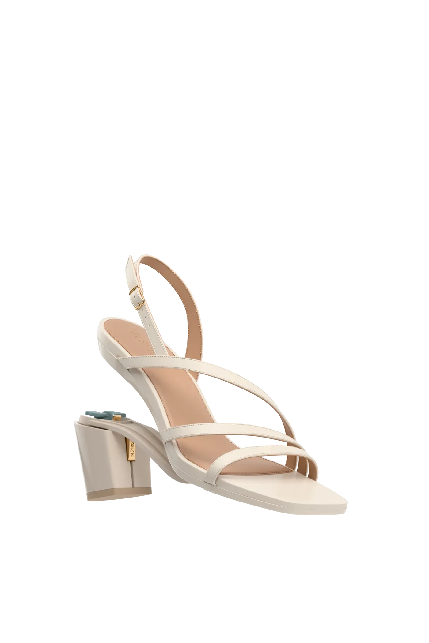 The Gia - Ivory Leather 3 Block