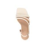Gia Sandal - Ivory Leather 4 Stiletto