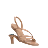 Gia Sandal - Latte Leather 3 Stiletto