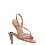 Gia Sandal - Latte Leather 4 Stiletto