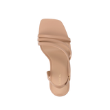 Gia Sandal - Latte Leather Flat