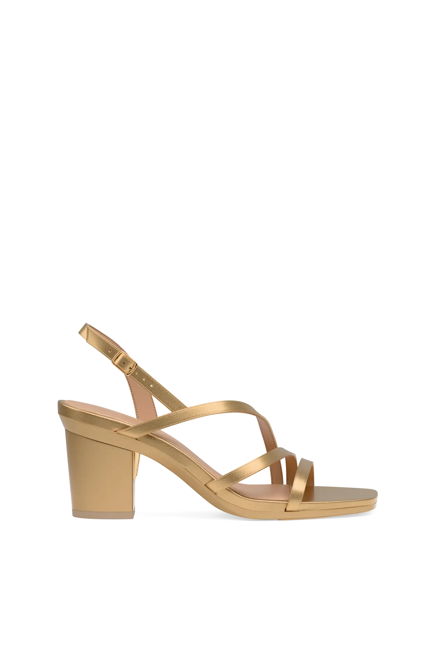 The Gia - Matte Gold Leather 3 Block