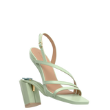 Gia Sandal - Mint Leather 4 Block