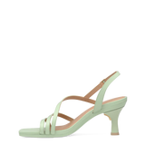 Gia Sandal - Mint Leather 3 Flare Stiletto