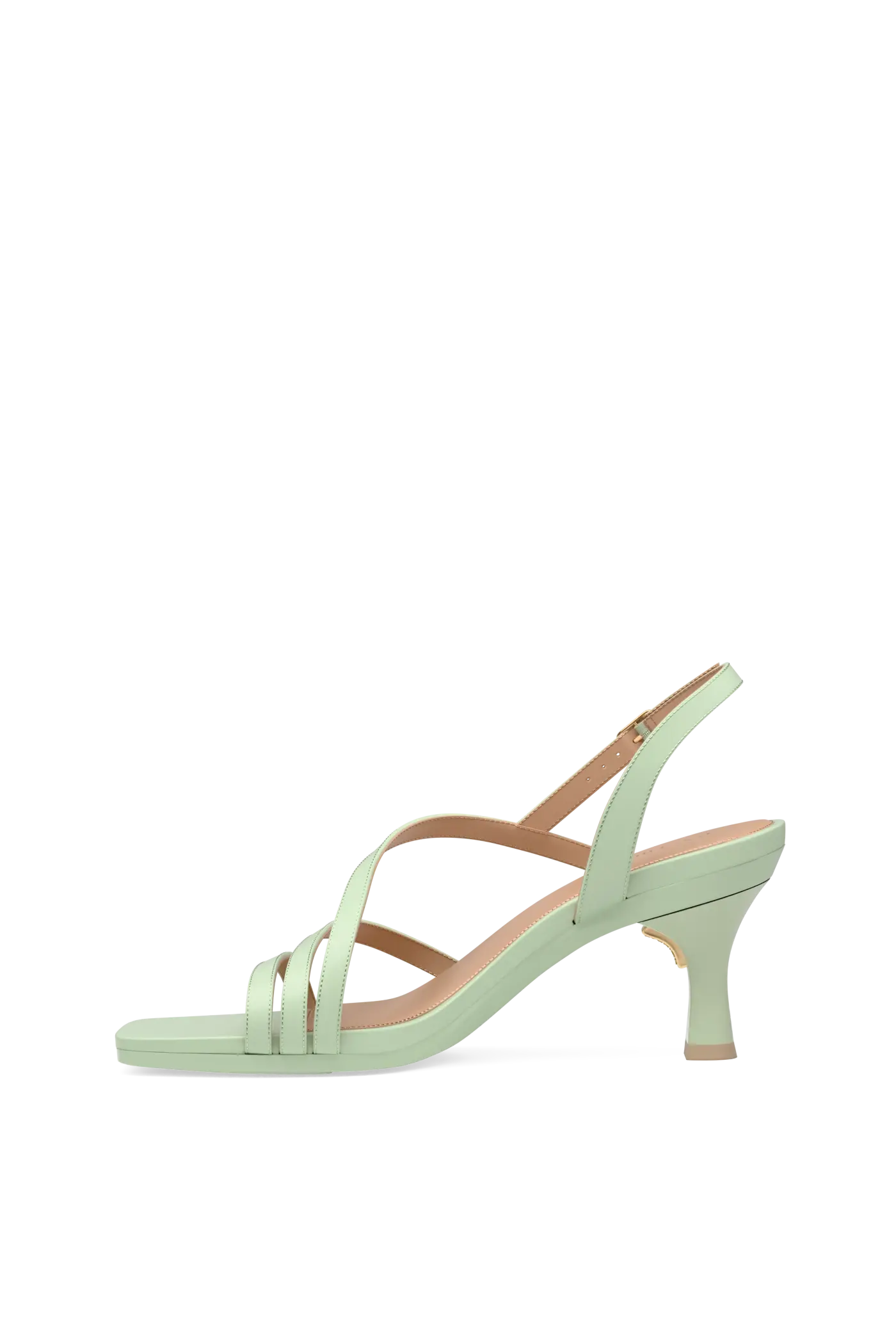 The Gia - Mint Leather 3 Flare Stiletto