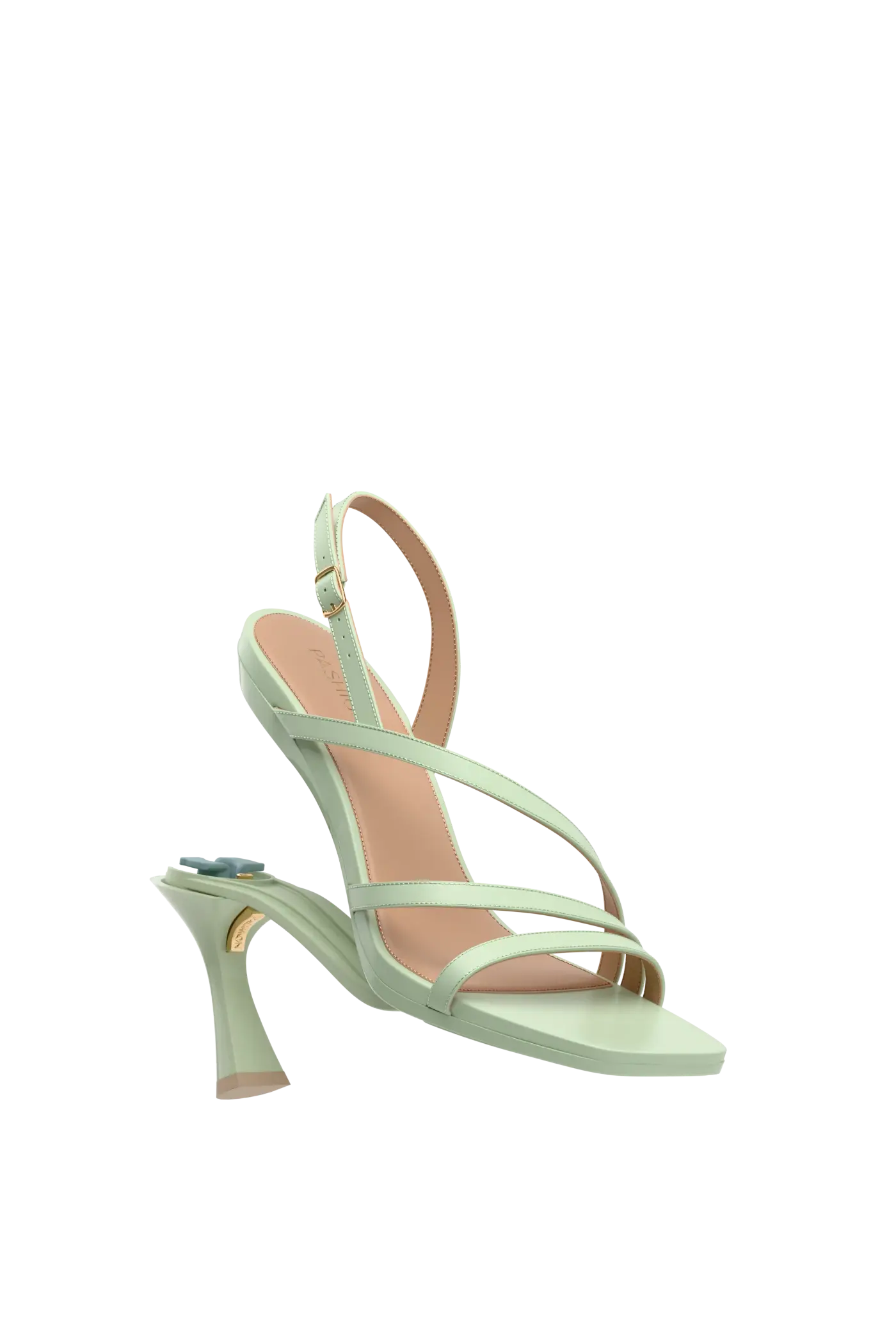 The Gia - Mint Leather 4 Flare Stiletto