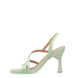 Gia Sandal - Mint Leather 4 Flare Stiletto