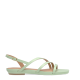 Gia Sandal - Mint Leather Flat
