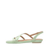 Gia Sandal - Mint Leather Flat