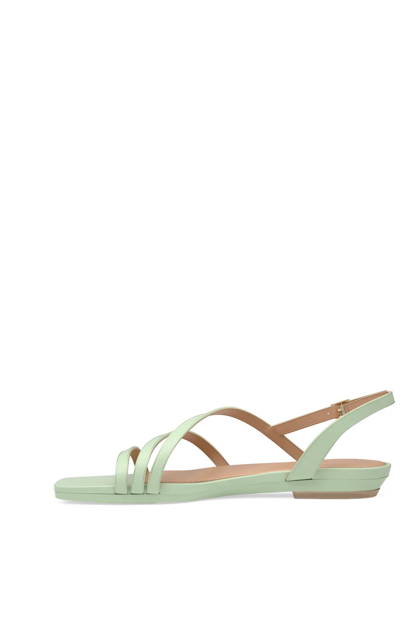 The Gia - Mint Leather Flat