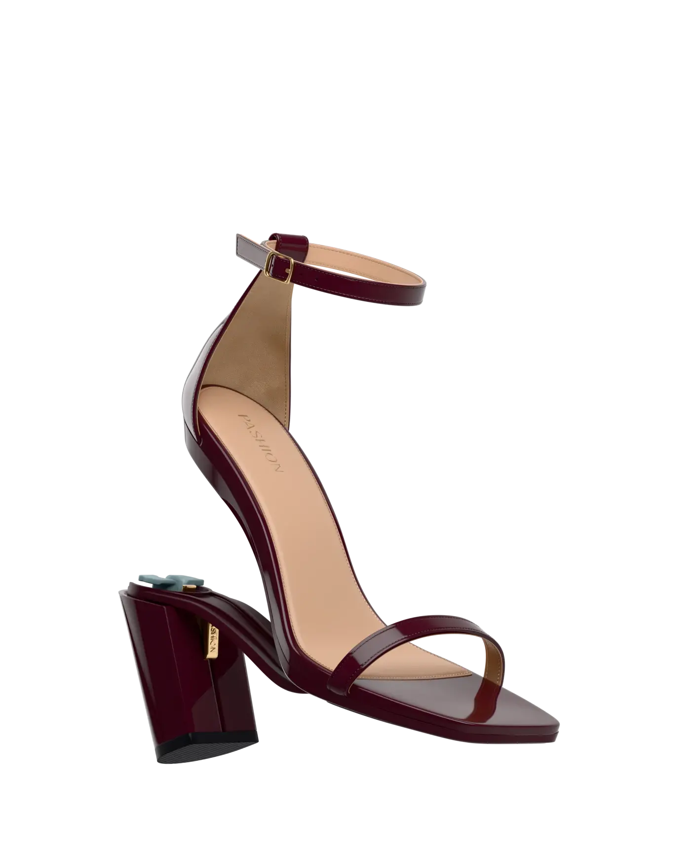 Gigi Sandal - Cherry Mocha Patent 4 Block