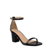 Gigi Sandal - Coal Black Crocodile 3 Block