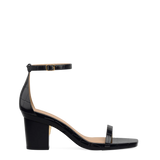 Gigi Sandal - Coal Black Crocodile 3 Block