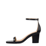 Gigi Sandal - Coal Black Crocodile 3 Block