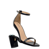 Gigi Sandal - Coal Black Crocodile 4 Block