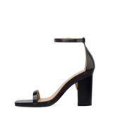 Gigi Sandal - Coal Black Crocodile 4 Block