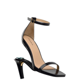Gigi Sandal - Coal Black Crocodile 4 Stiletto