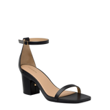 Gigi Sandal - Coal Black Leather 3 Block