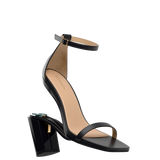 Gigi Sandal - Coal Black Leather 4 Block