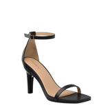 Gigi Sandal - Coal Black Leather 4 Stiletto