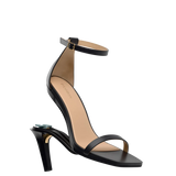 Gigi Sandal - Coal Black Leather 4 Stiletto