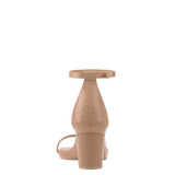 Gigi Sandal - Latte Crocodile 3 Block