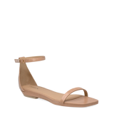 Gigi Sandal - Latte Crocodile Flat