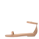 Gigi Sandal - Latte Crocodile Flat