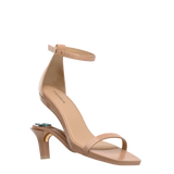 Gigi Sandal - Latte Crocodile 3 Stiletto