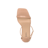 Gigi Sandal - Latte Crocodile Flat