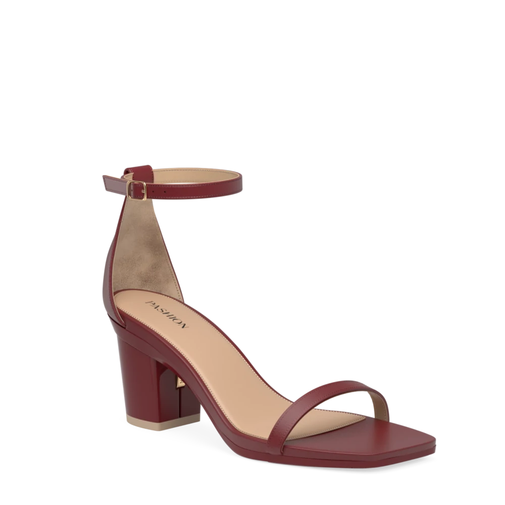 The Gigi - Merlot Leather 3 Block