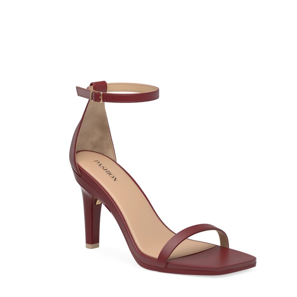 The Gigi - Merlot Leather 4 Stiletto