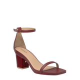 Gigi Sandal - Merlot Leather 3 Block - Final Sale
