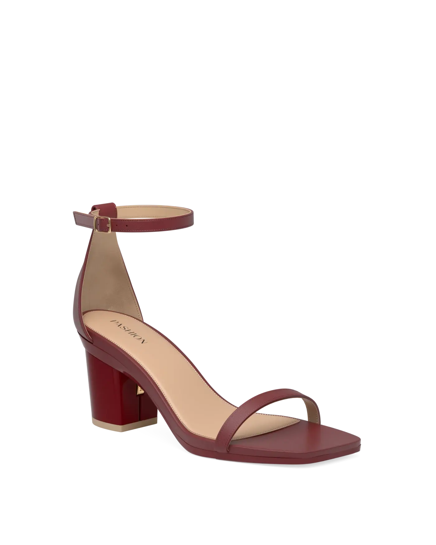 Gigi Sandal - Merlot Leather 3 Block - Final Sale