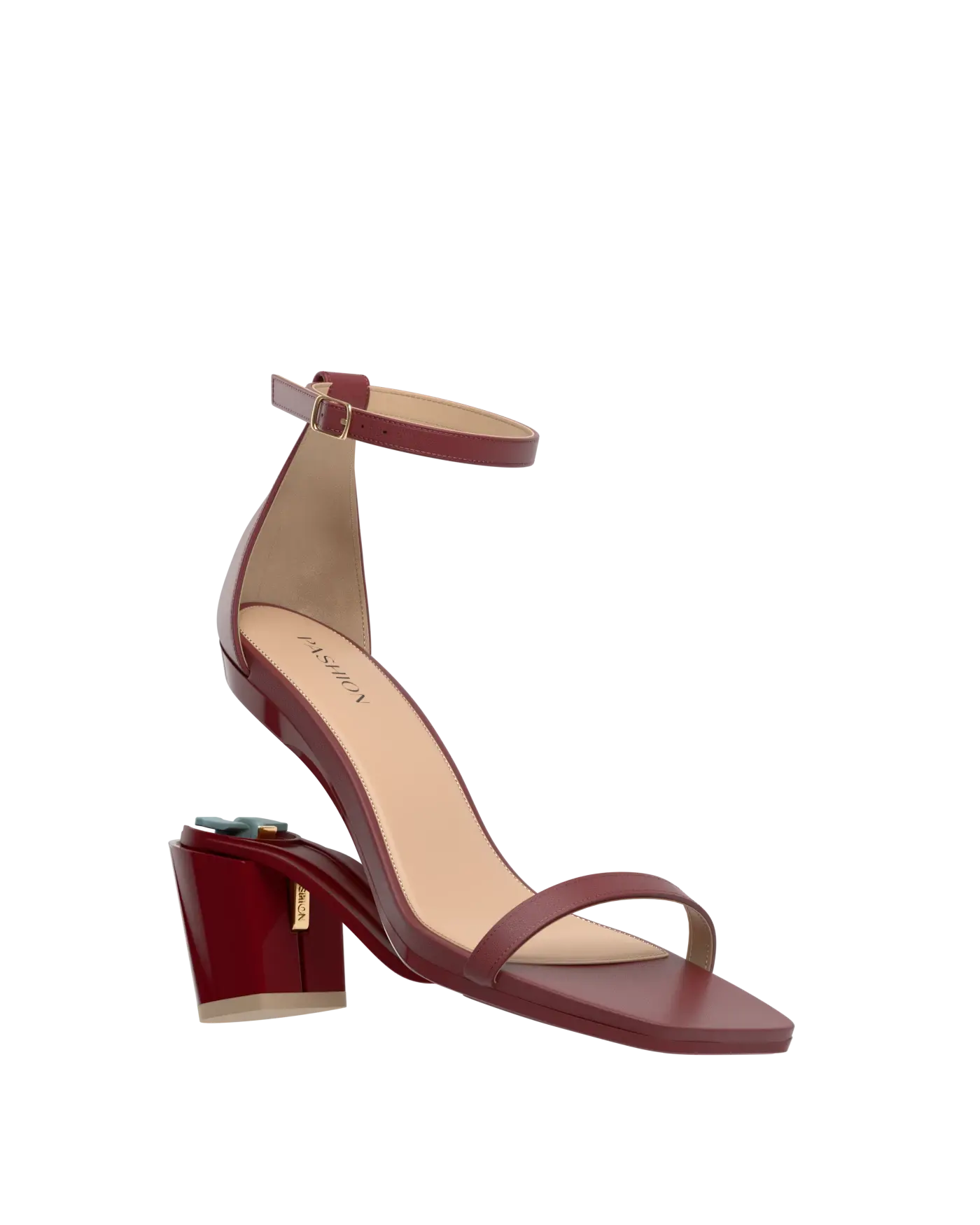 Gigi Sandal - Merlot Leather 3 Block - Final Sale