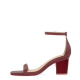 Gigi Sandal - Merlot Leather 3 Block - Final Sale