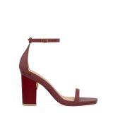 Gigi Sandal - Merlot Leather 4 Block - Final Sale
