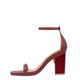 Gigi Sandal - Merlot Leather 4 Block - Final Sale