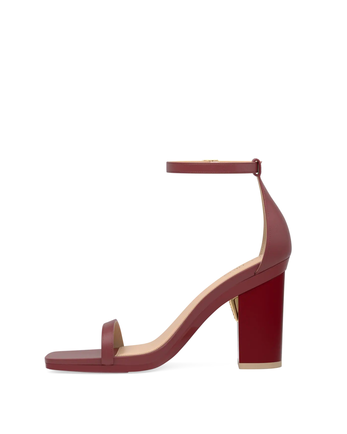 Gigi Sandal - Merlot Leather 4 Block - Final Sale