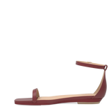 Gigi Sandal - Merlot Leather Flat - Final Sale